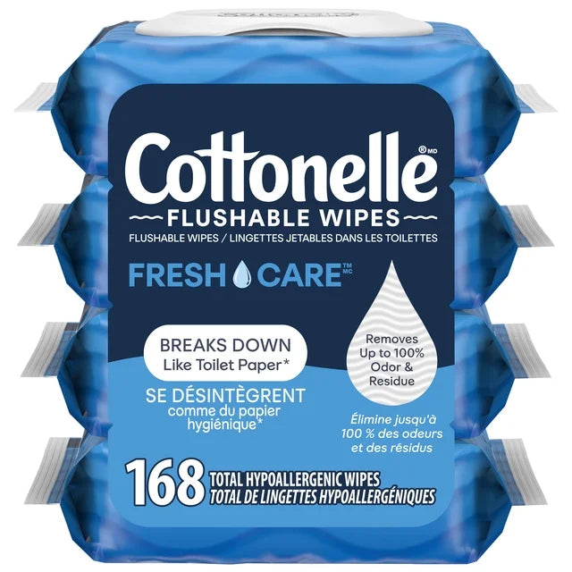 COTTONELLE FRESH CARE WET WIPES FLUSHABLE 4X42
