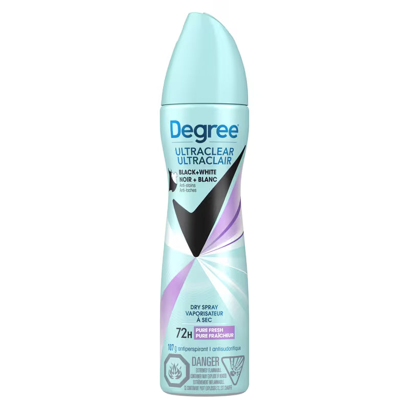DEGREE ANTIPERSPIRANT SP BLCK&WHT PURE FRESH 107G SPRAY