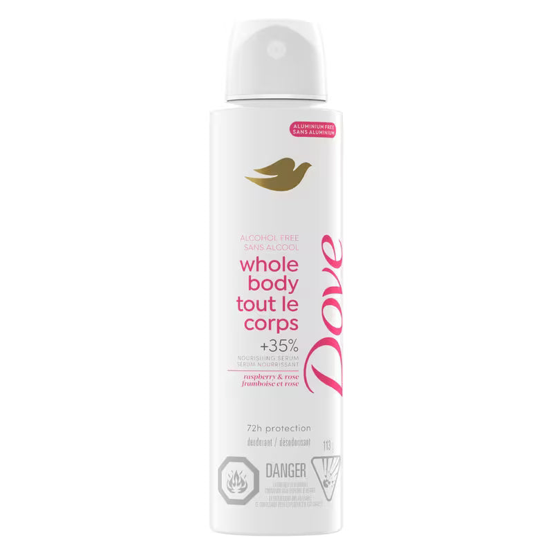 DOVE WHOLE BODY SP RASPBERRY+ROSE 113G AEROSOL
