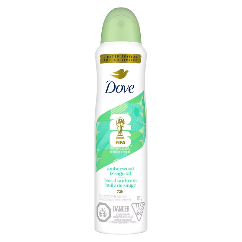 DOVE ANTIPERSPIRANT AMBERWOOD&SAGE OIL 107G AEROSOL