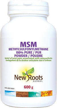 NEW ROOTS    MSM Methylsulfonylmethane · 100% Pure    600 g