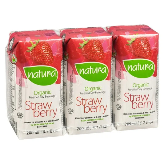 NATURA -  Soy, Enriched, Strawberry, Organic     3pk
