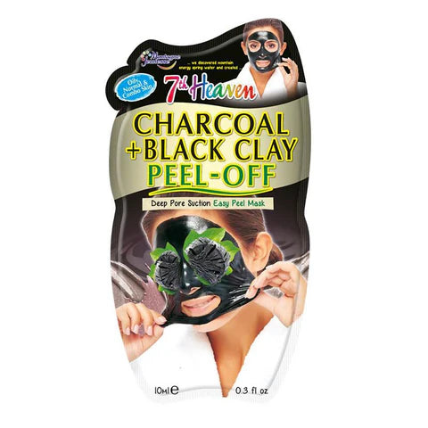 7TH HEAVEN MASK PEEL-OFF CHARCOAL&BLACK CLAY 10ML
