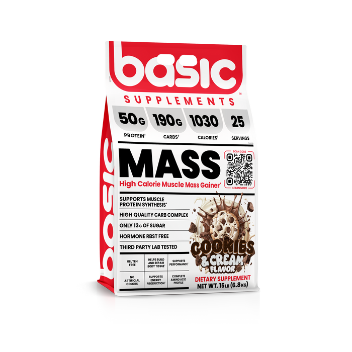 Basic Supplements - Basic Mass Gainer Cookies & Cream 15 lbs