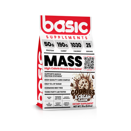 Basic Supplements - Basic Mass Gainer Cookies & Cream 15 lbs