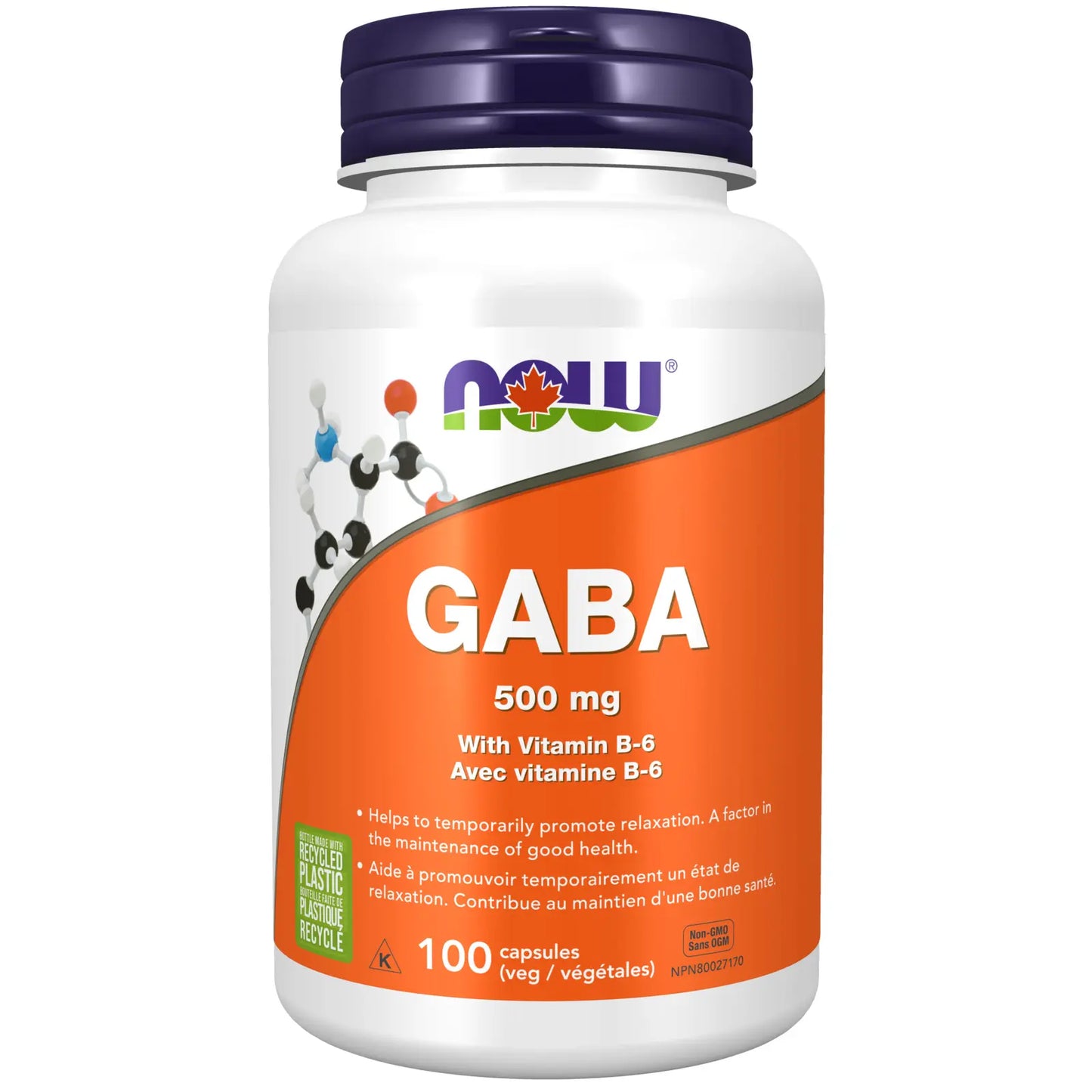NOW    GABA 500mg + B-6 100vcap