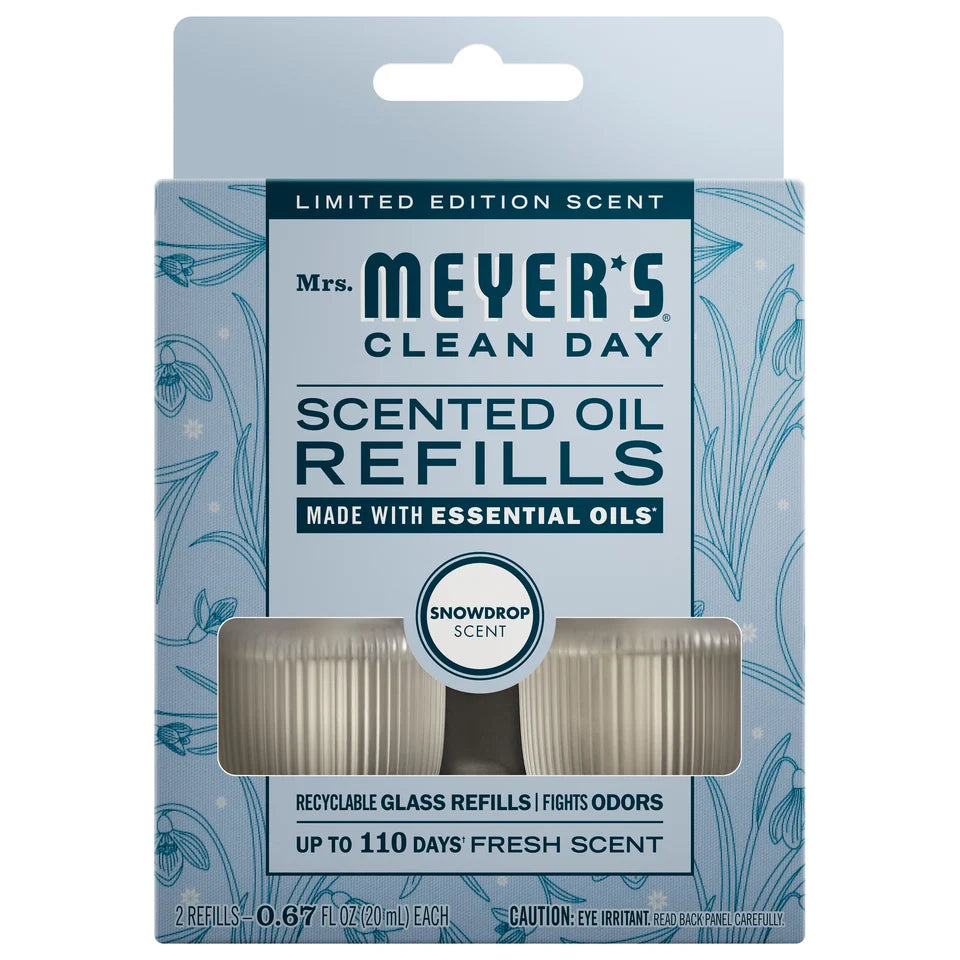 Mrs. Meyer's Clean Day - Snowdrop Oil Diffuser Refill - 2ct