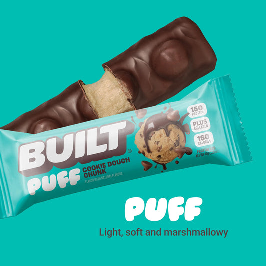 Bucked Up   Built Puffs Cookie Dough Chunk, 12/box