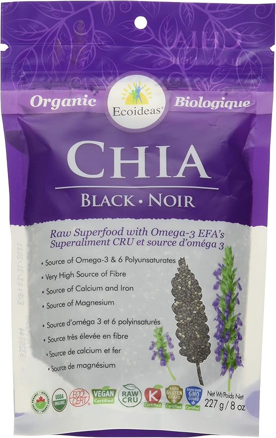 Ecoideas_Organic Black Chia Seeds_227g