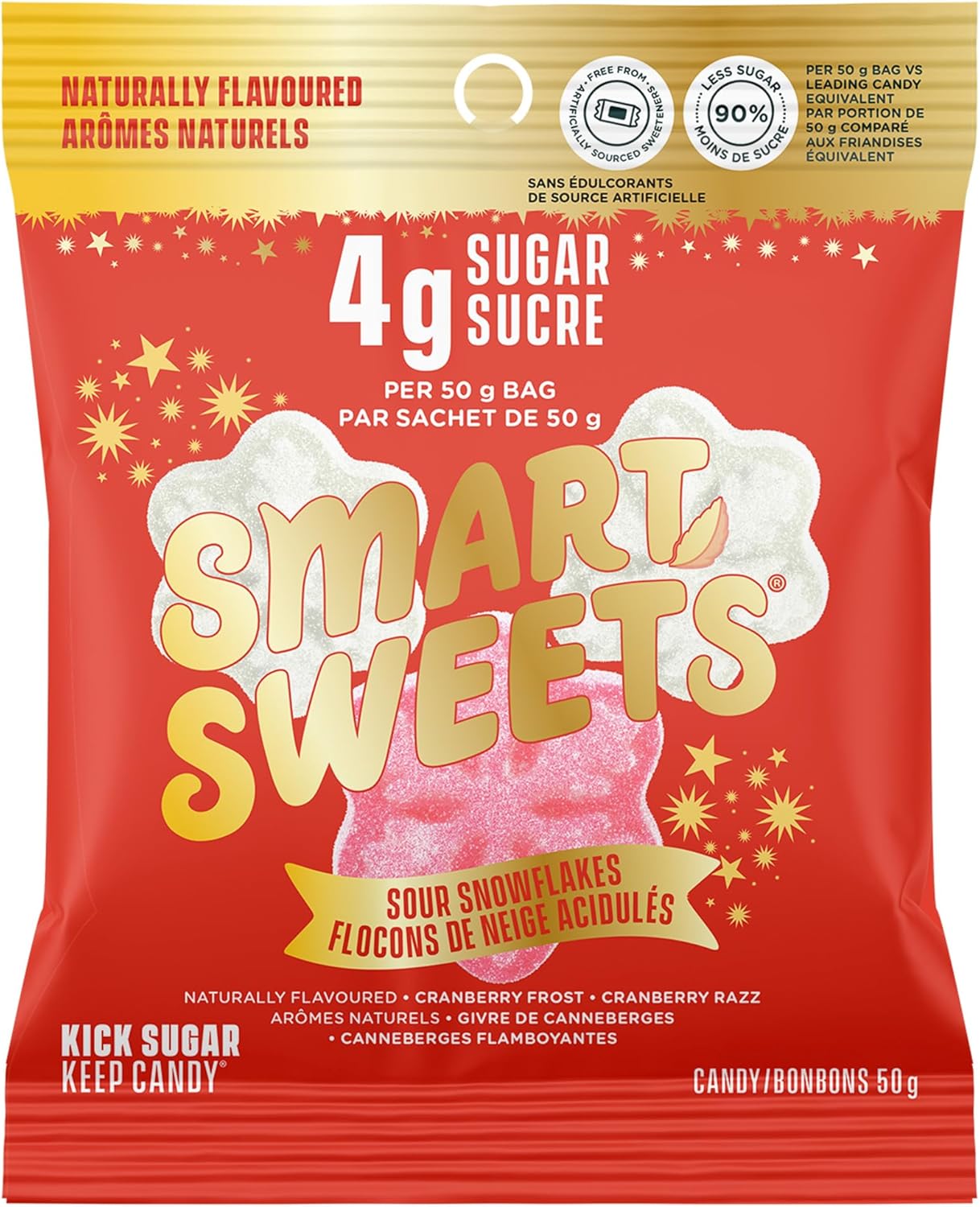 SMARTSWEETS   SOUR SNOWFLAKES    50g