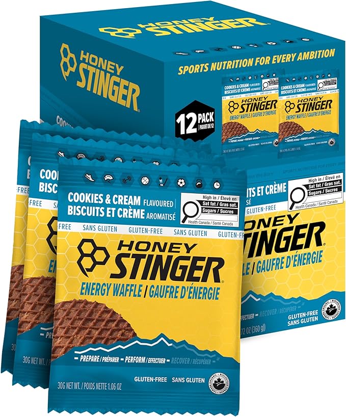 HONEY STINGER WAFFLES    - Cookies & Cream, Organic  ( 12 X 30g )