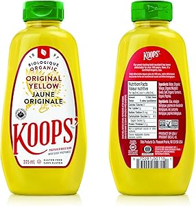 Koops   Prepared Mustard   Org Yellow Mustard325ML