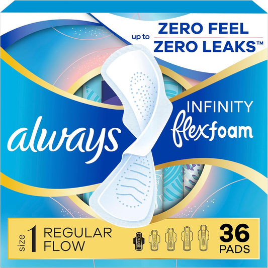 ALWAYS INFINITY PADS SIZE#1 UNSCENTED 36 pack of 6