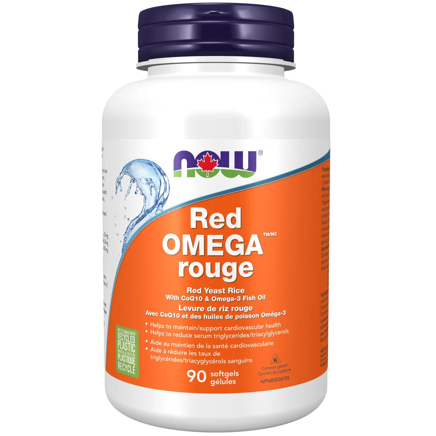NOW    Red Omega w/300mg RYR+CoQ10+Omega3 90gel