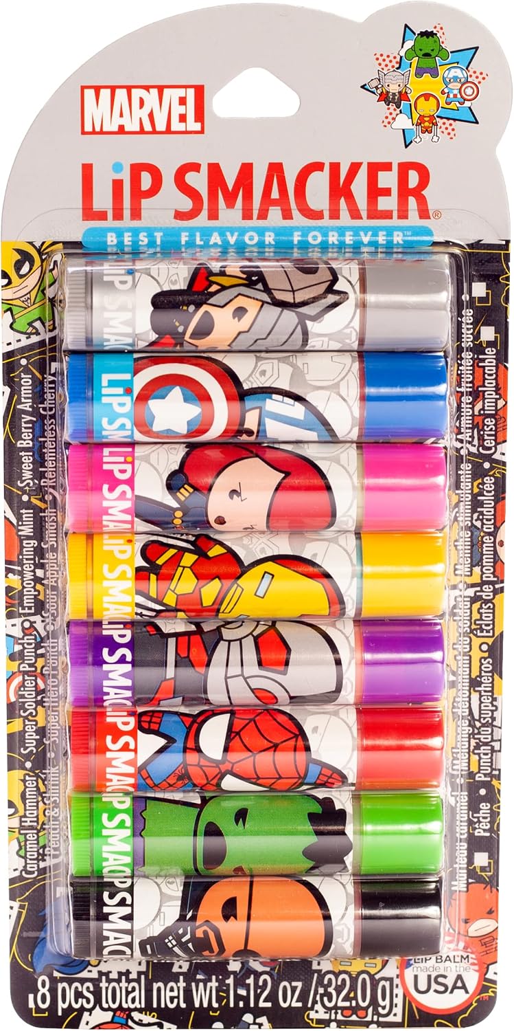 LIP SMACKER MARVEL AVENGERS PARTY PK LIP BALMS 8 pack of 2