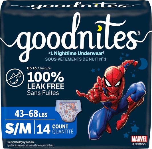 GOODNITES PANTS JB SM & MD BOYS 14 pack of 4