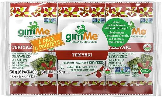 Gimme Health   Organic Roasted Seaweed Snack   6Pk - Teriyaki 30G