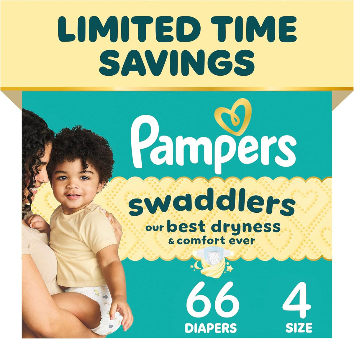 PAMPERS SWADDLERS SUPER SIZE-4 66