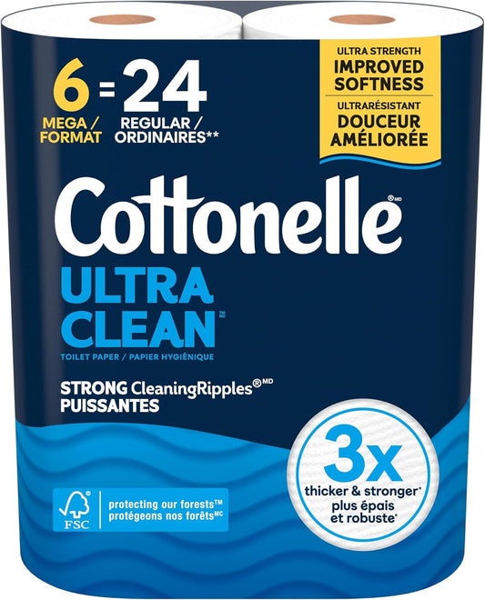 COTTONELLE ULTRA CLEAN BATHROOM TISSUE 284S 6 pack of 6