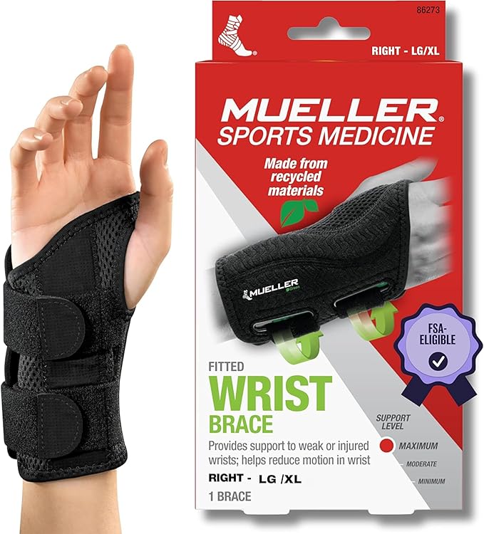 WRIST STABILIZER RIGHT GREEN LG/XL MUELLER