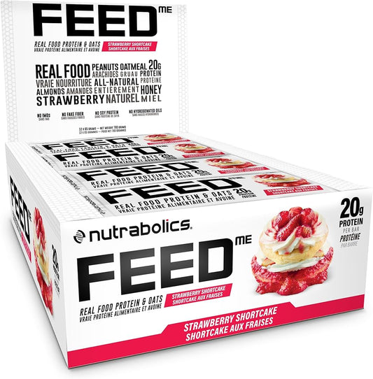 NUTRABOLICS FEED BAR STRAWBERRY SHORTCAKE 65g - 12/box