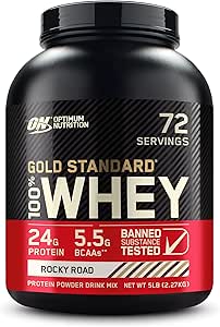 OPTIMUM NUTRITION   GOLD STANDARD 100% WHEY   ROCKY ROAD   5lbs