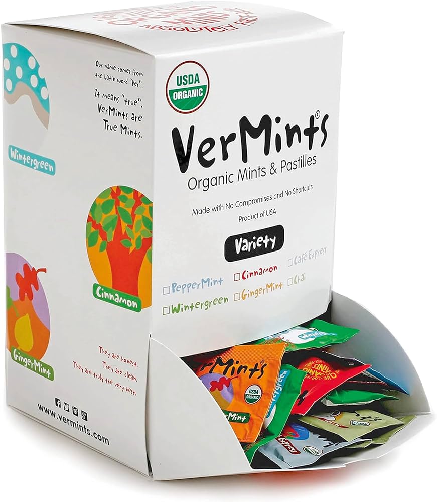 VERMINTS    Org Mixed Mint POS Disp 120pc
