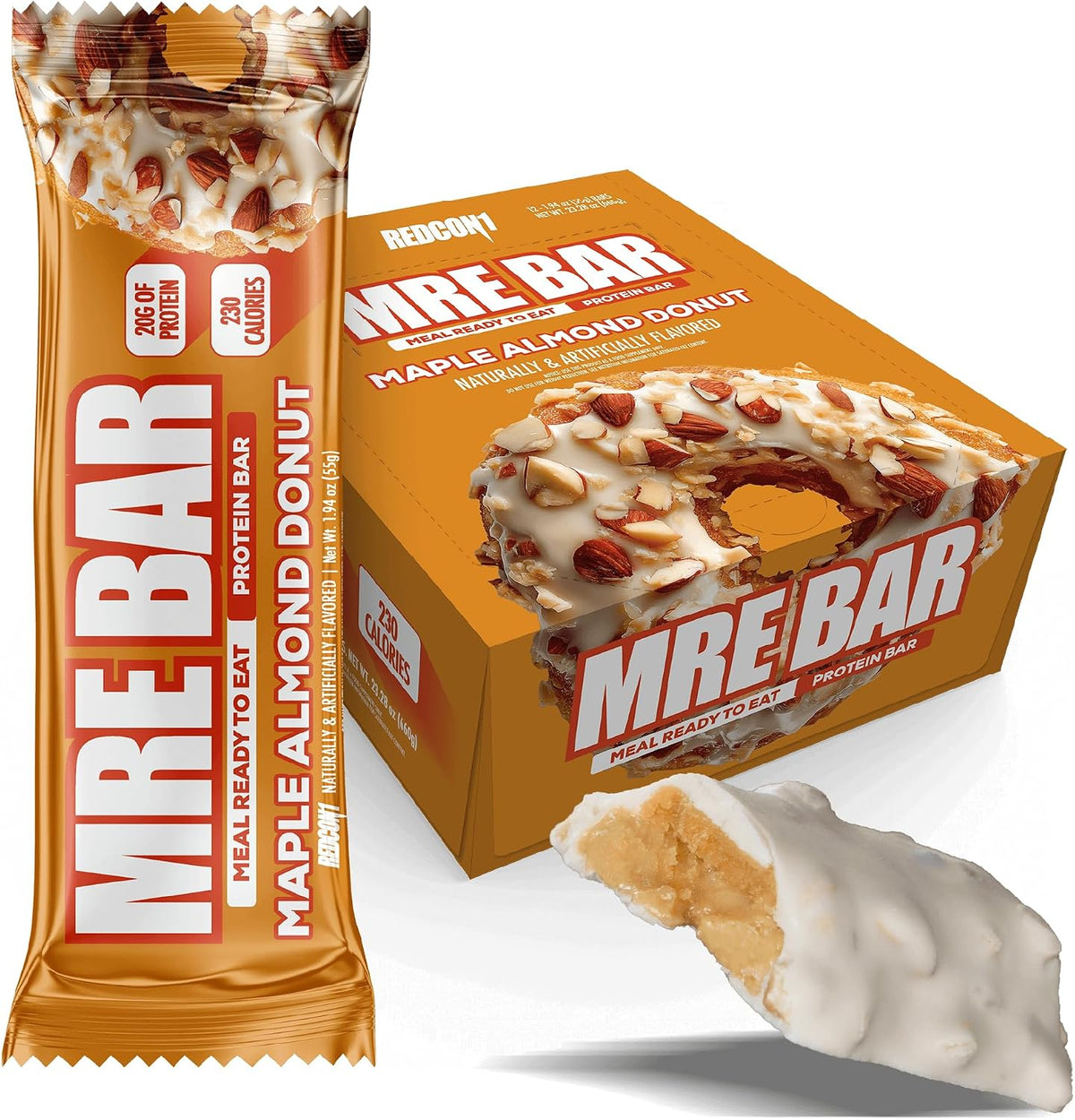 Redcon1 MRE Bar Maple Almond Donut 55 g Pack of 12