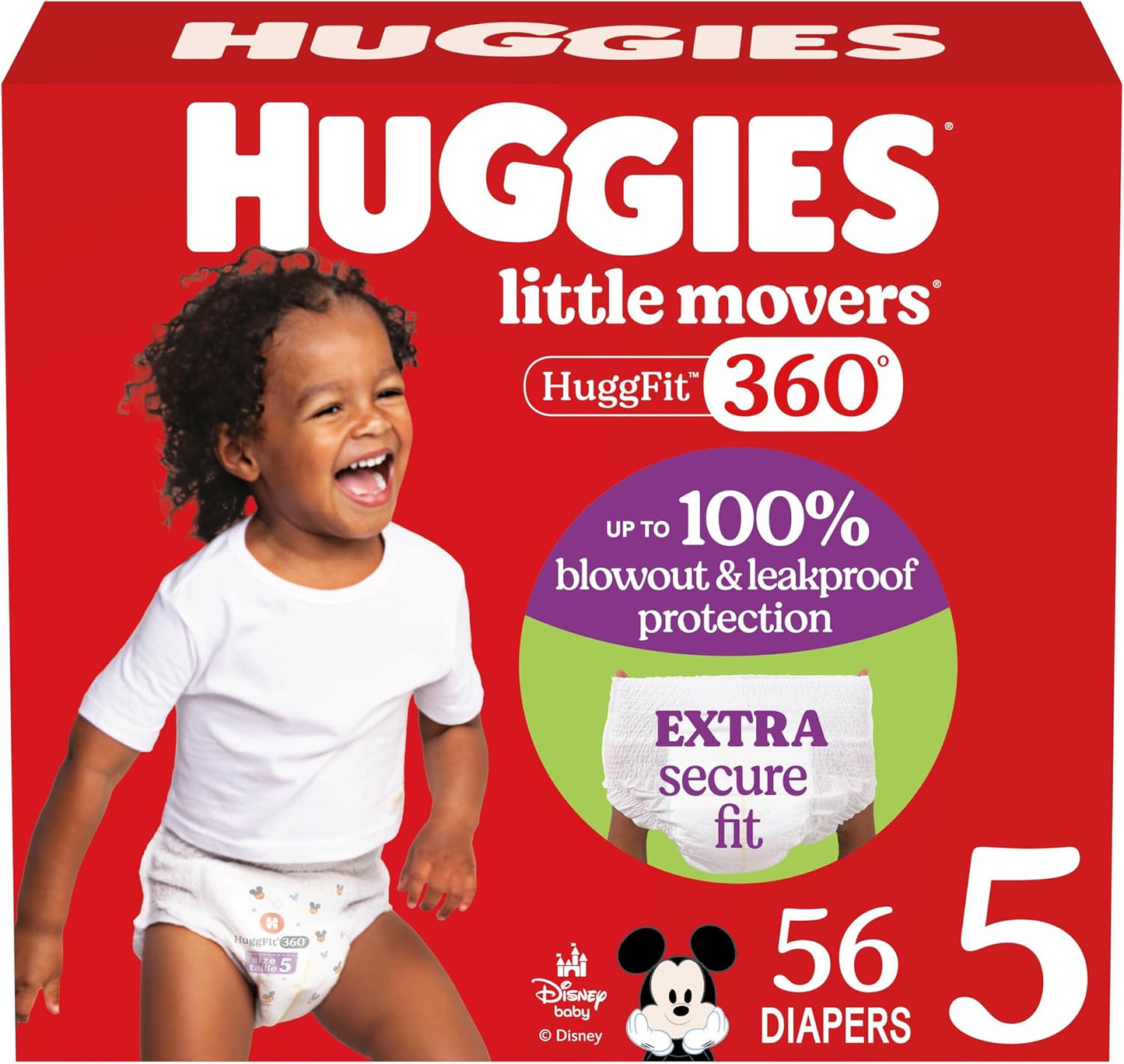 HUGGIES LITTLE MOVERS DIAPER PANT #5 GIGA 56