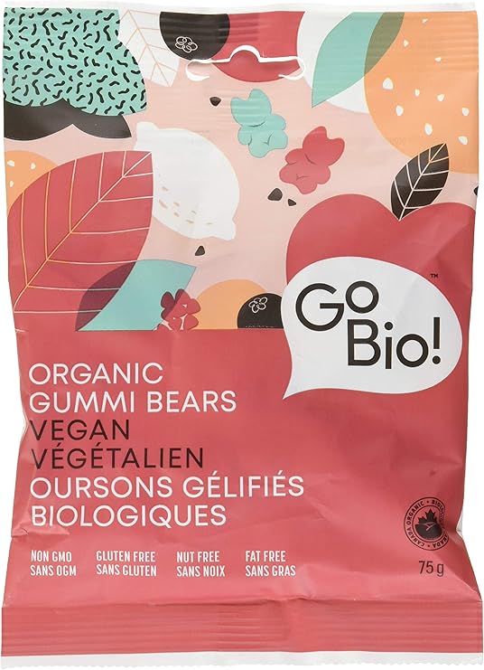 GoBIO! Organics   Organic Vegan Gummi Bears 75g
