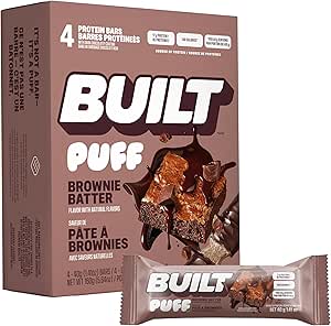 Built Bar   Built Puffs Brownie Batter, 4/box