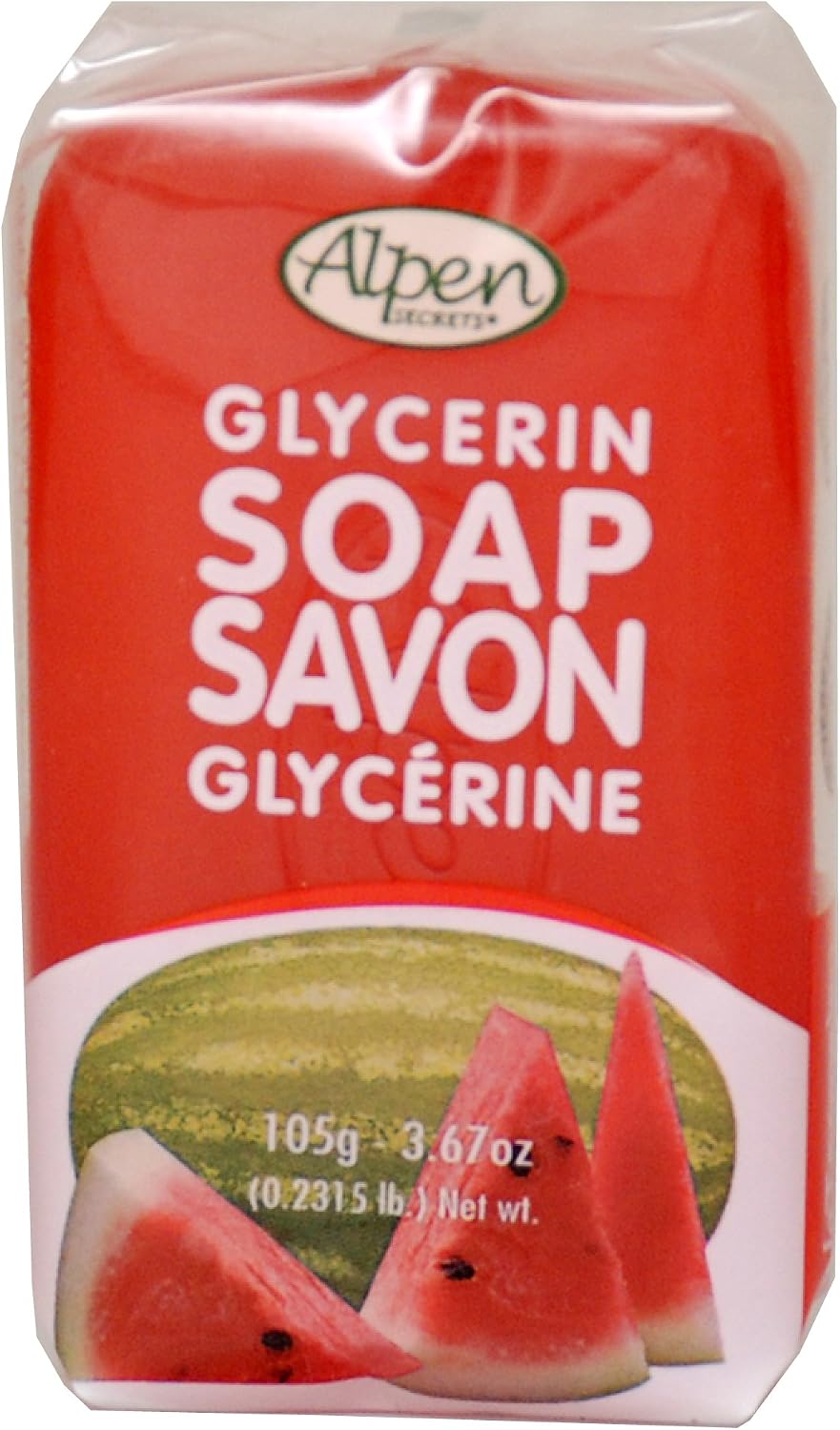 ALPEN SECRETS GLYCERIN SOAP WATERMELON 105G pack of 24