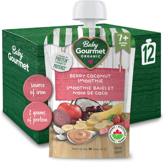 Baby Gourmet Foods   Smoothies   Berry Coconut Smoothie128ML