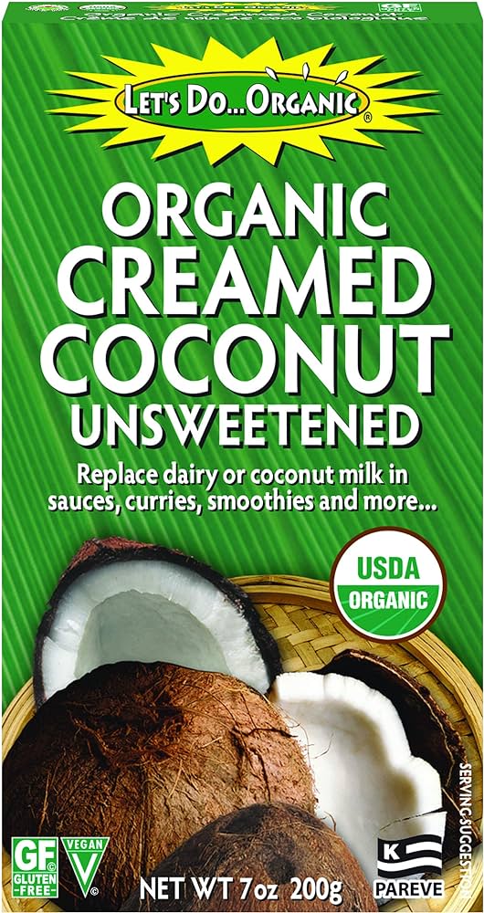 LET’S DO...ORGANIC  -  Unsweetened Creamed Coconut, Organic     3kg
