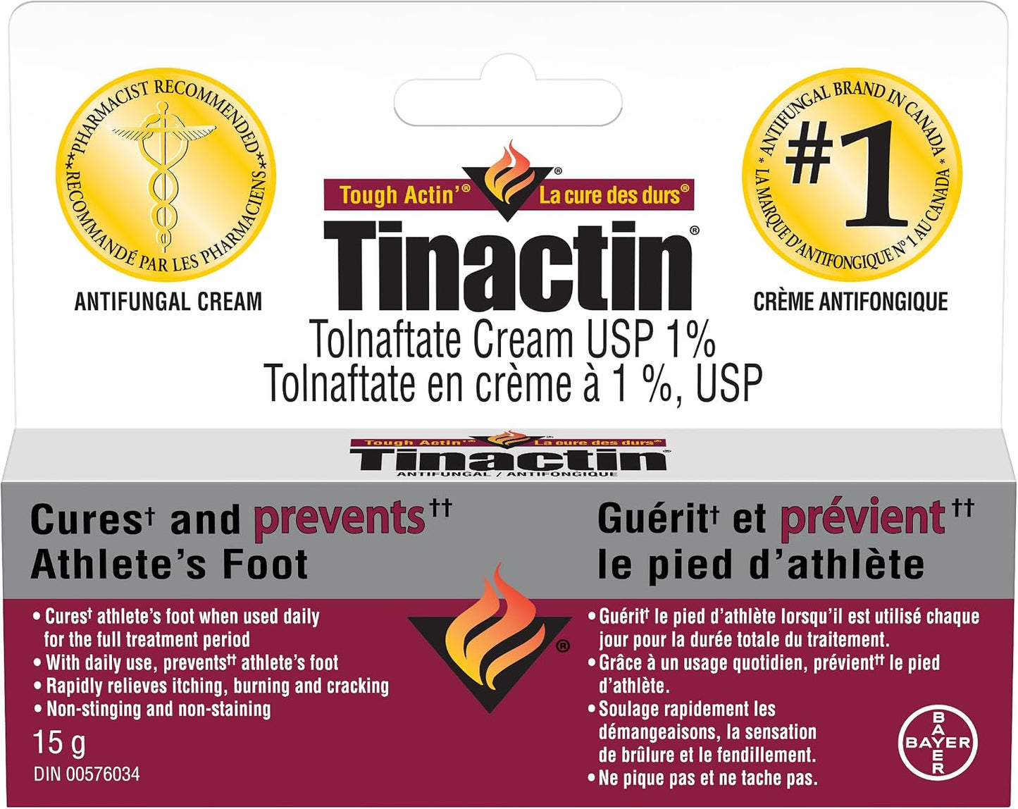 TINACTIN CR 1% ATHLETE FOOT 15G CREAM