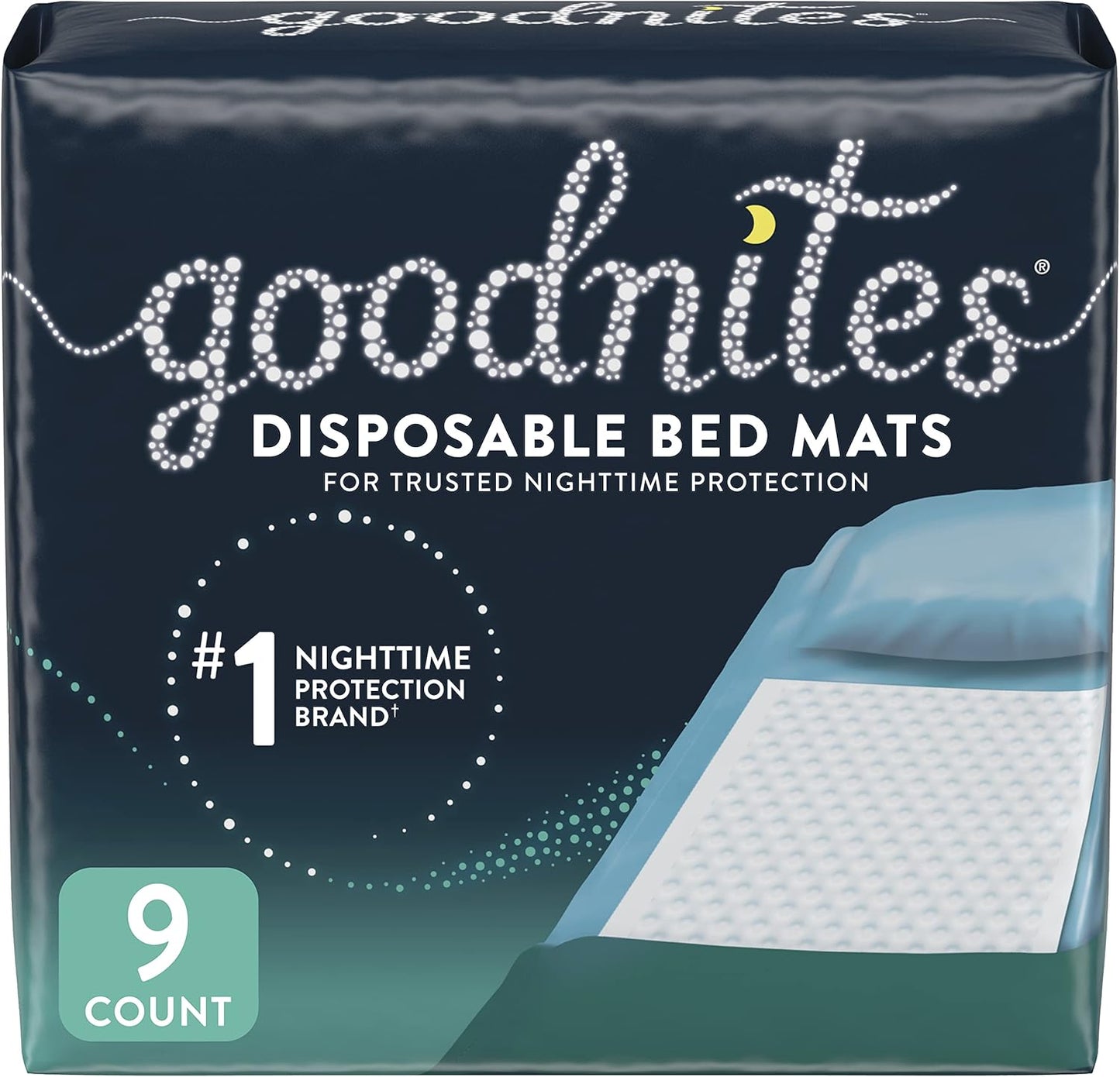 GOODNITES BED MATS DISPOSABLE 9 pack of 4