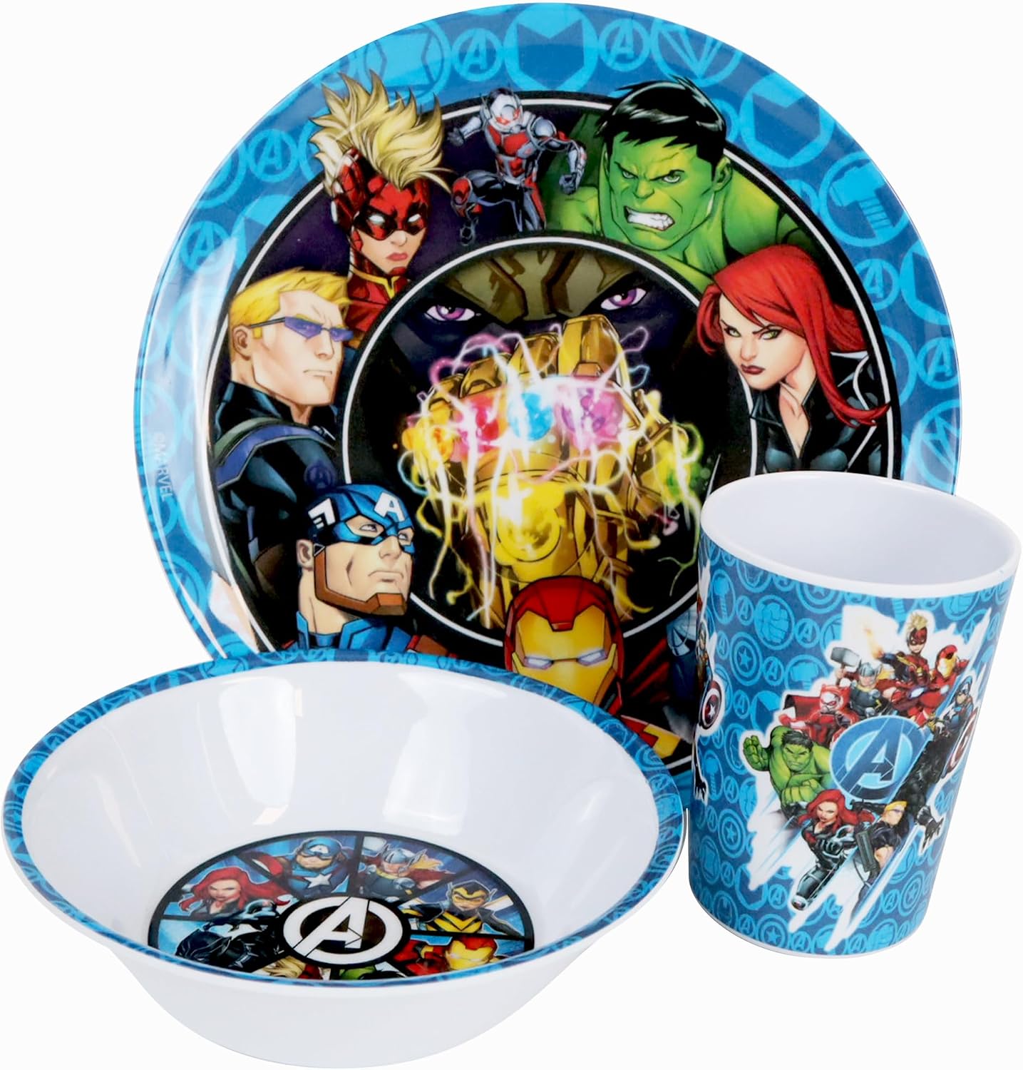 AVENGERS DINNERWARE MELAMINE SET 3 pack of 6