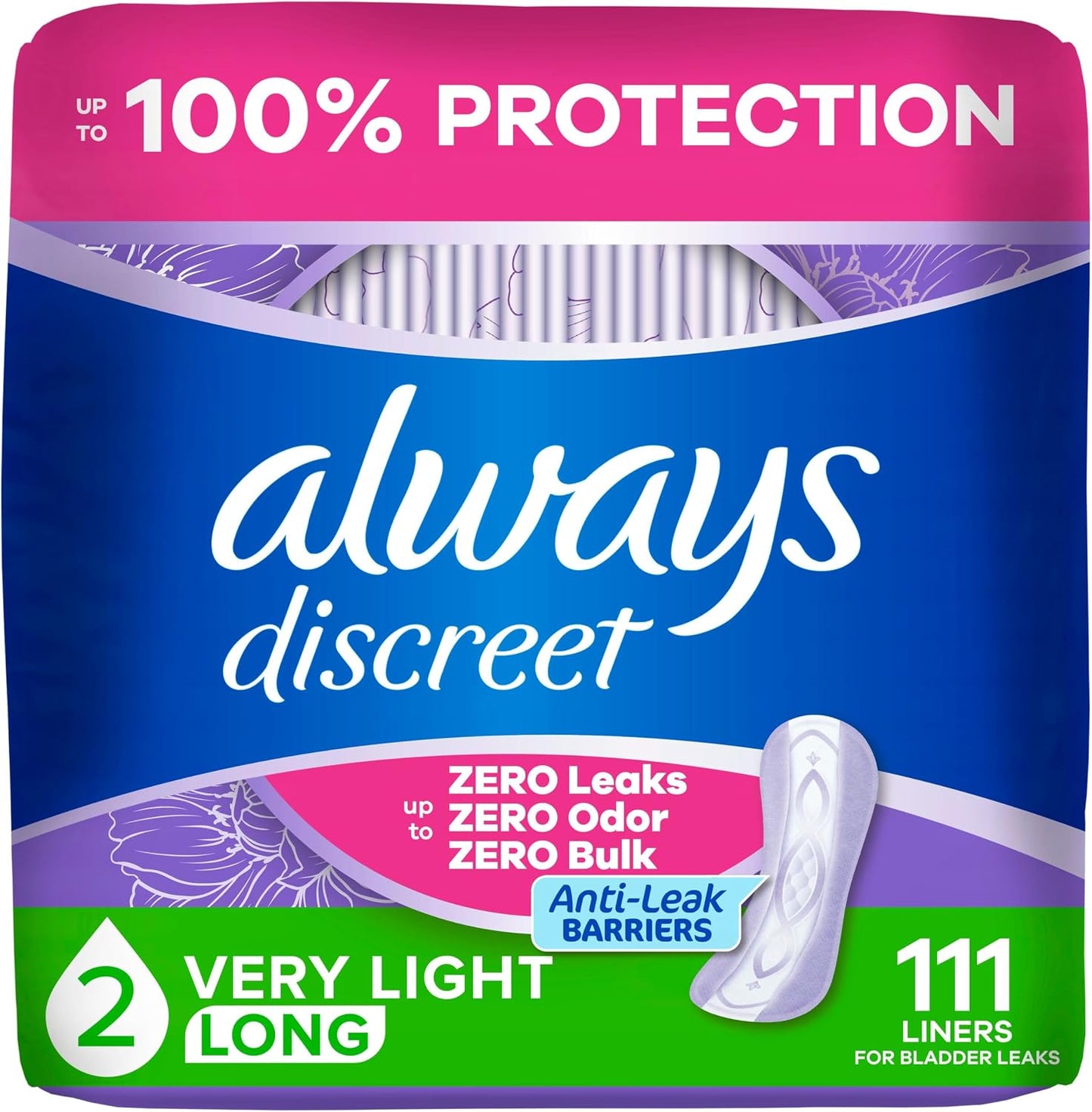 ALWAYS DISCREET LINER LIGHT LONG 111 pack of 2