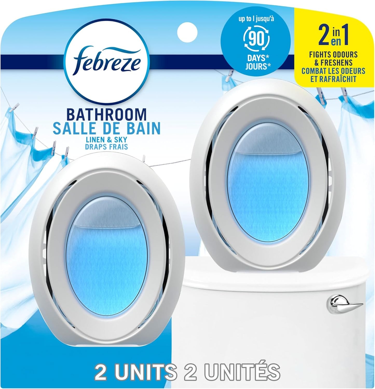 FEBREZE BATHROOM LINEN AND SKY 2X7.5ML pack of 6