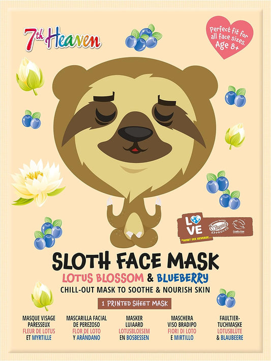 FACE FOOD MASK SHEET SLOTH 27G pack of 12