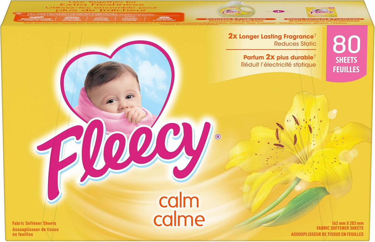 FLEECY SHEET AROMA THERAPY CALM 80 pack of 6