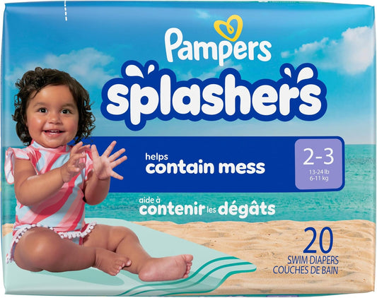 PAMPERS SPLASHERS SIZE SM 20 pack of 6