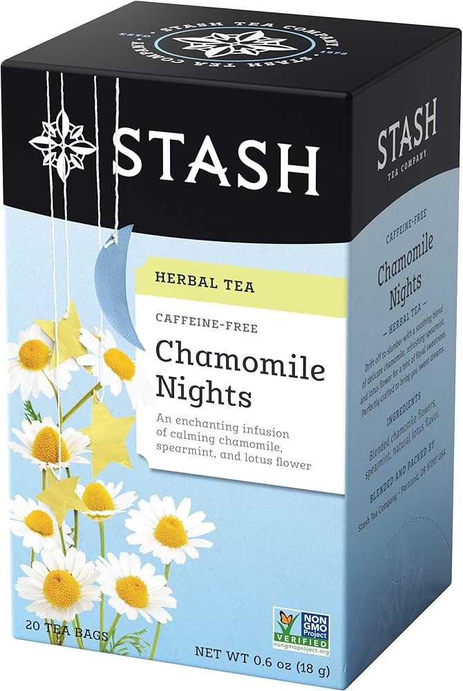 STASH TEA    Premium Caffeine Free Herbal Teas    STASH TEA    Premium Caffeine Free Herbal Teas    Chamomile Nights Tea 20bg