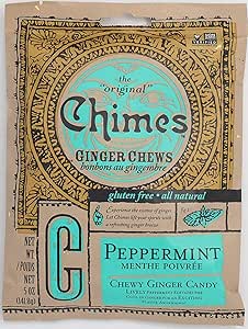 CHIMES GINGER CHEWS    Ginger Chews, Peppermint (gluten free) (bag)    142g