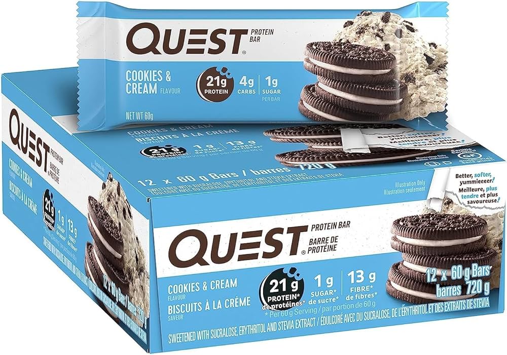 Quest   Quest Bar, Cookies & Cream, 12/box