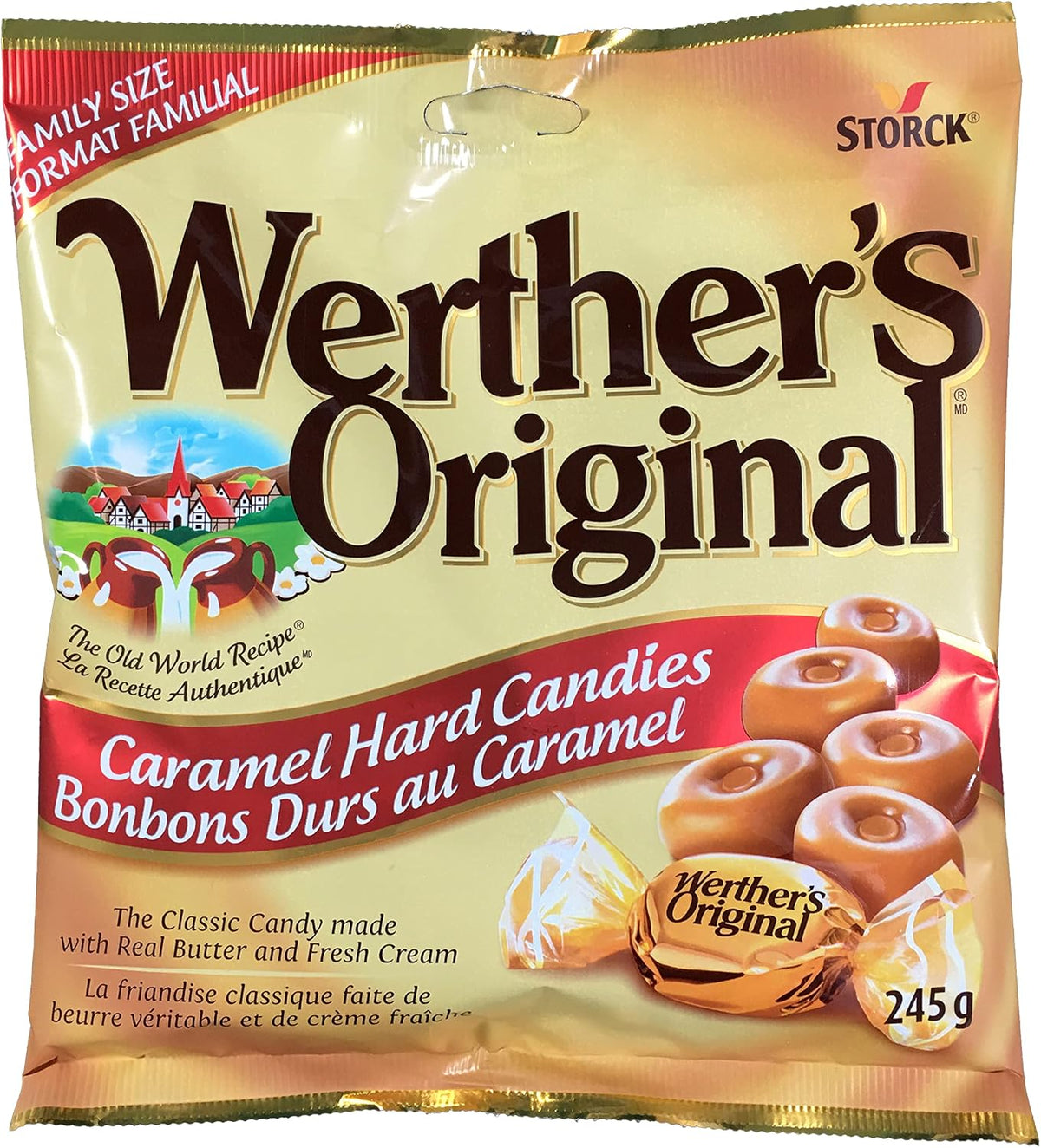 Werthers Original - Caramel Hard Candies, 245g, pack of 14