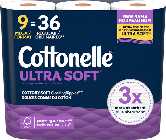 COTTONELLE ULTRA COMFORT BATH TISSUE 244SHEET 9 pack of 4