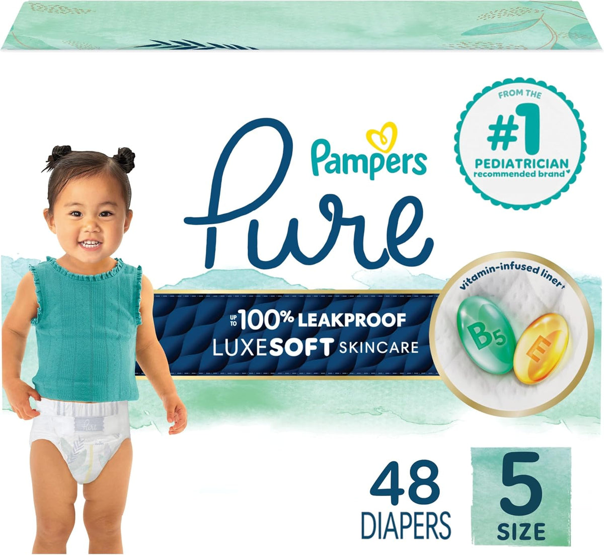 PAMPERS PURE PROTECT SIZE-5 SUPER 48