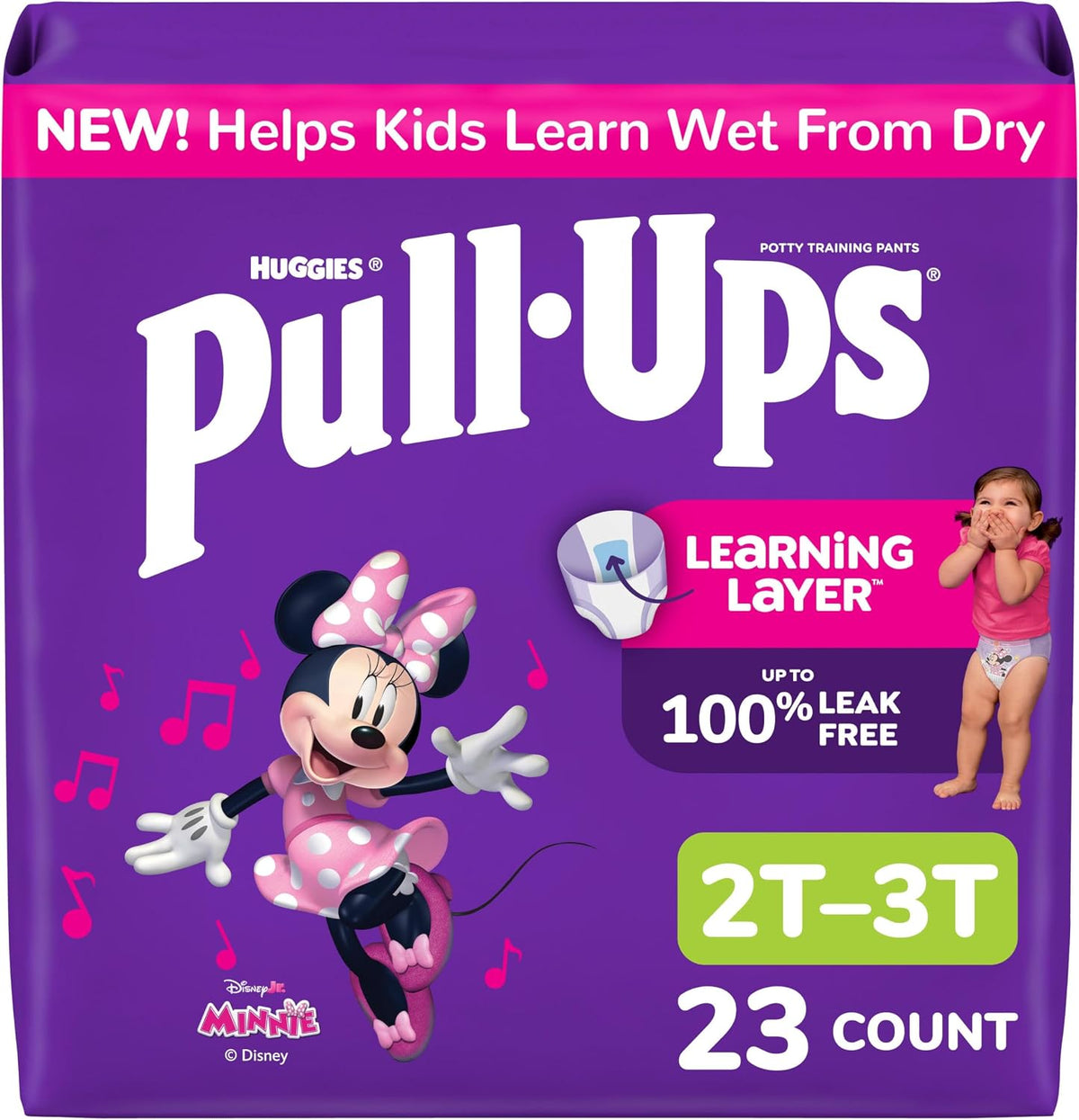 HUGGIES PULL-UPS TRAINING PANTS JB 2T-3T GIRLS 23 pack of 4