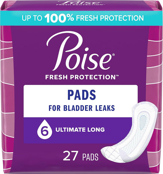 POISE PAD ULTIMATE PROTECTION LONG 27 pack of 4